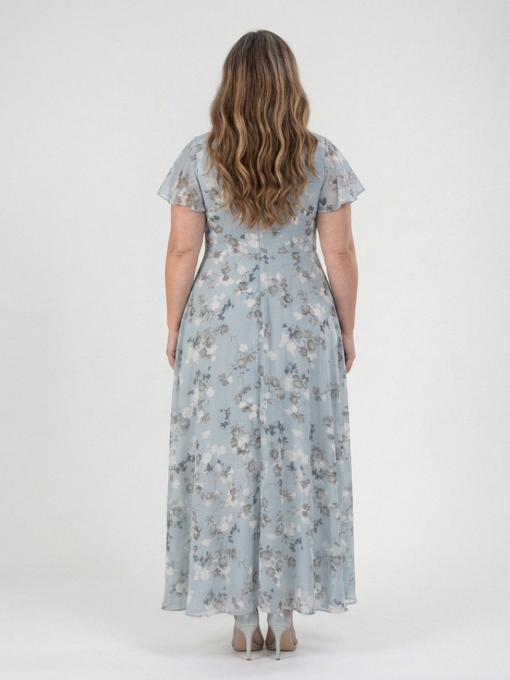 Leontine | Floral Chiffon Maxi Dress