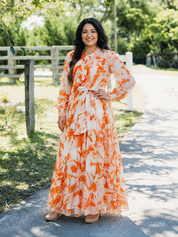 Layla | Floral Long Sleeve Wrap Maxi Dress