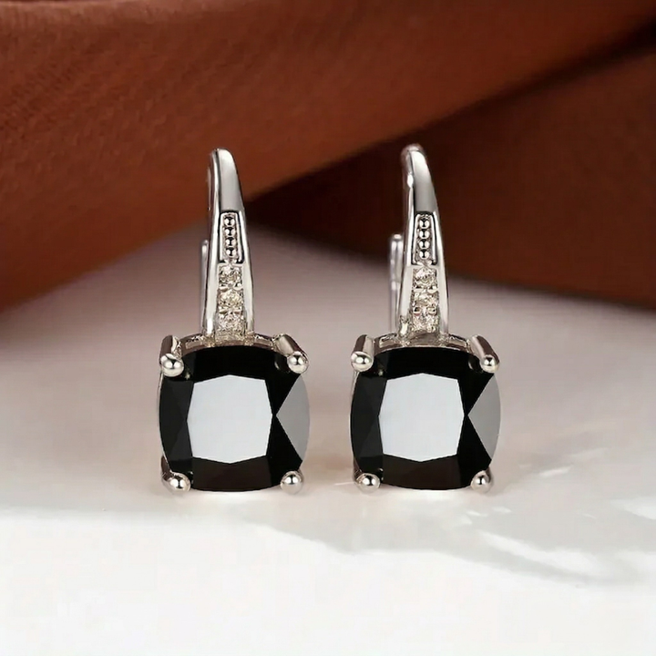Amity Stone Hoop Earrings | Gold