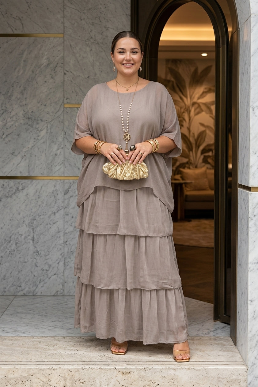 Marlow Layered Dress - Gray