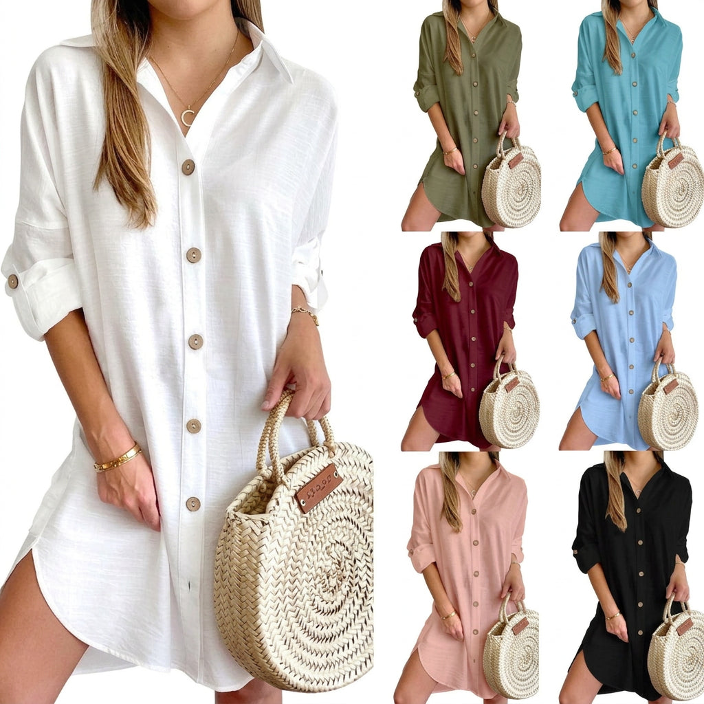 Leona - Button-Up Shirt Dress