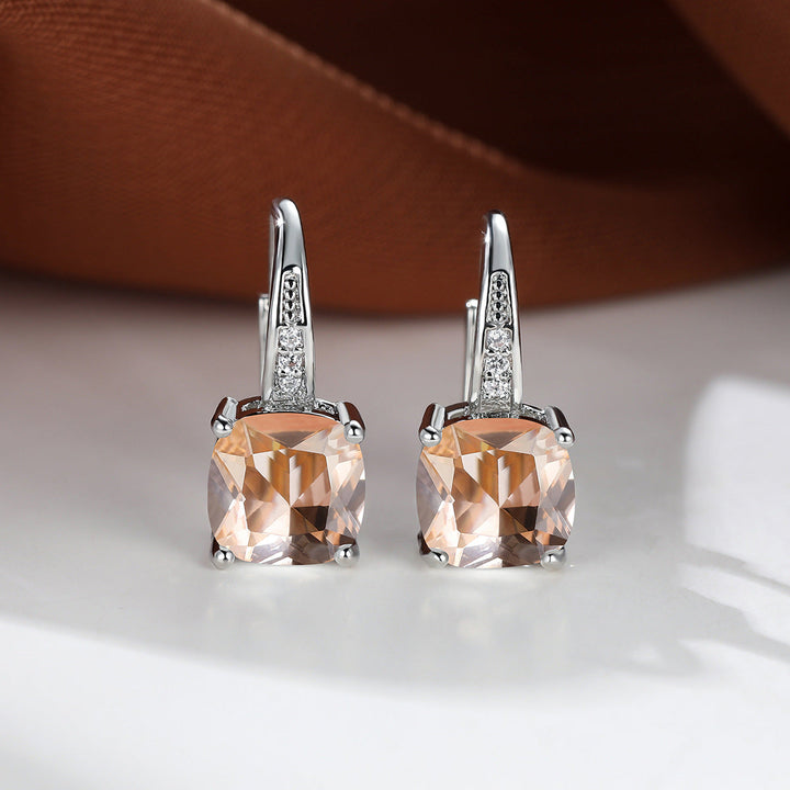 Amity Stone Hoop Earrings | Gold
