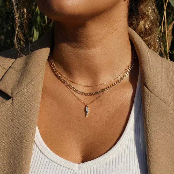 Tova Link Curb Chain Necklace | Gold
