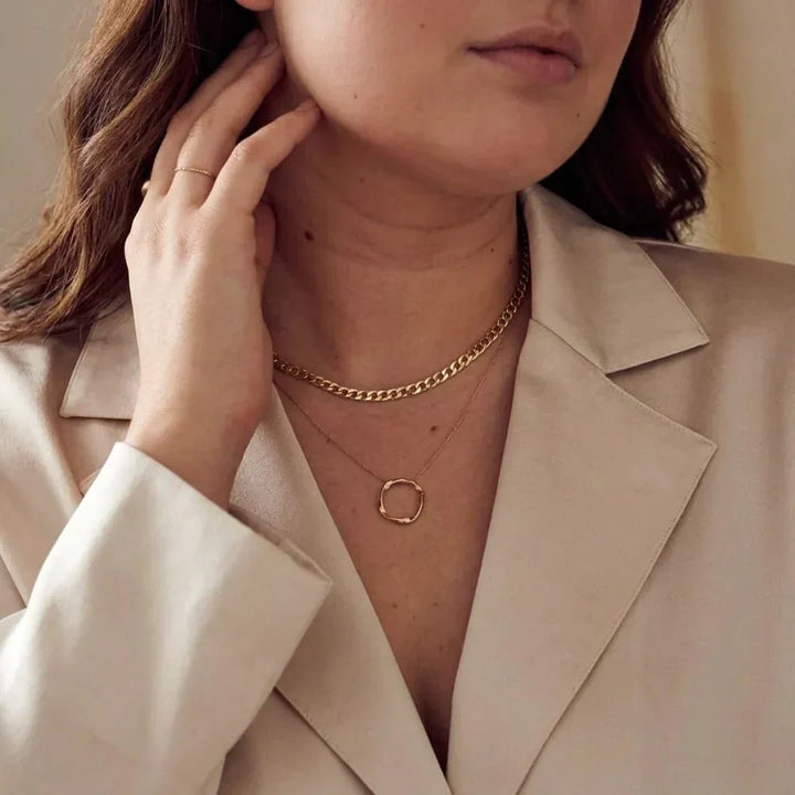 Tova Link Curb Chain Necklace | Gold