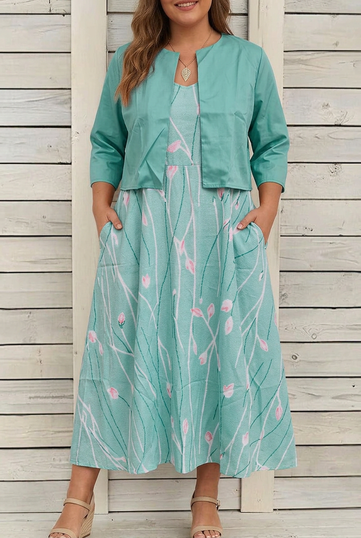 Orla - Floral Dress Two-Piece Set