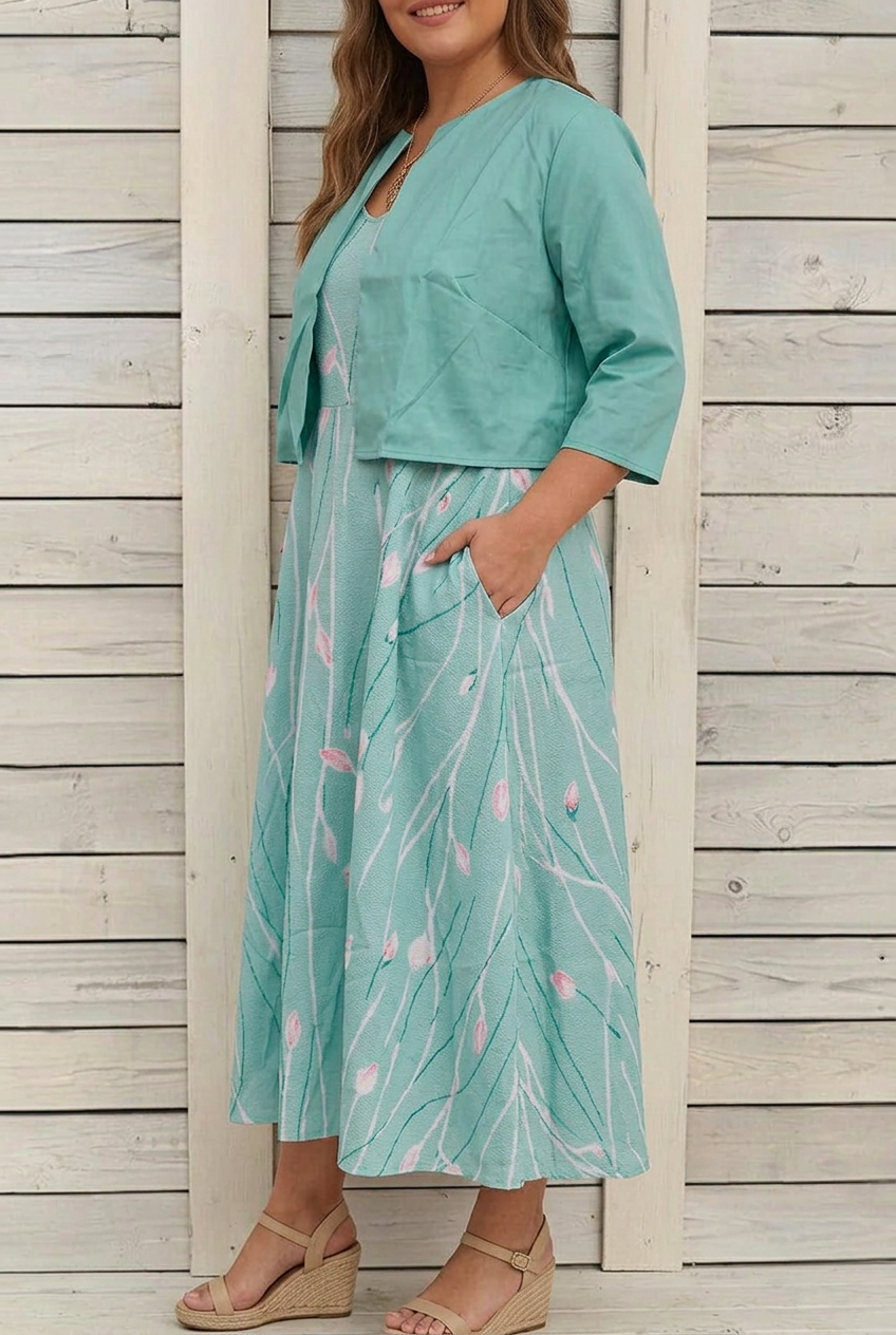 Orla - Floral Dress Two-Piece Set