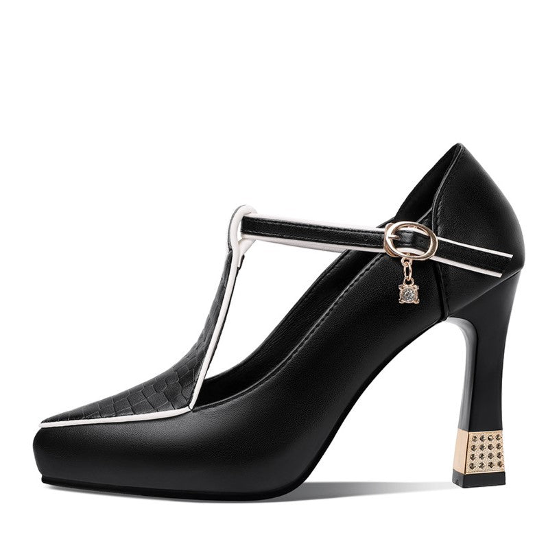 Monroe – T-Bar Jewel Pumps
