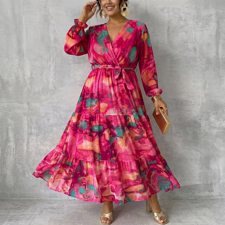 Petra | Wrap Dress with Floral Print