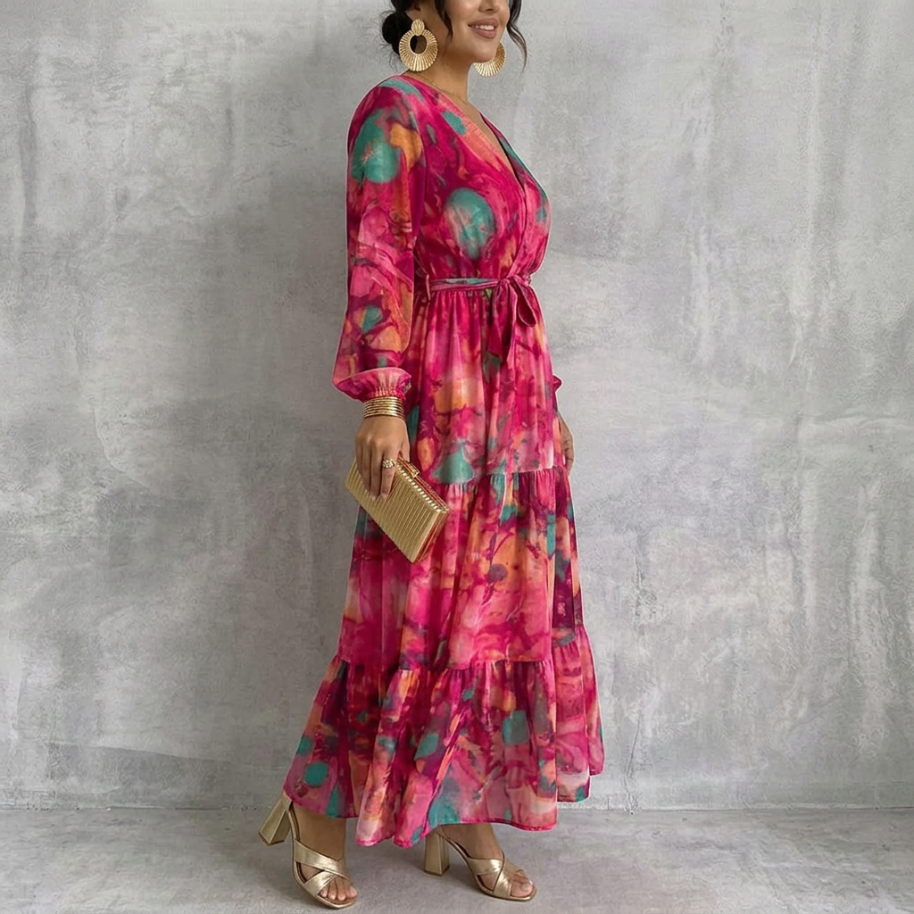 Petra | Wrap Dress with Floral Print
