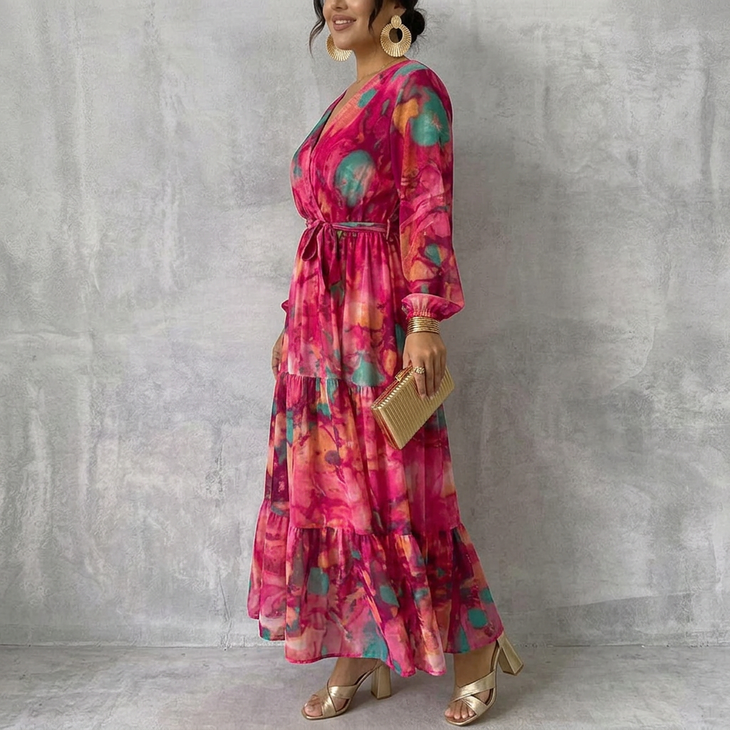 Petra | Wrap Dress with Floral Print