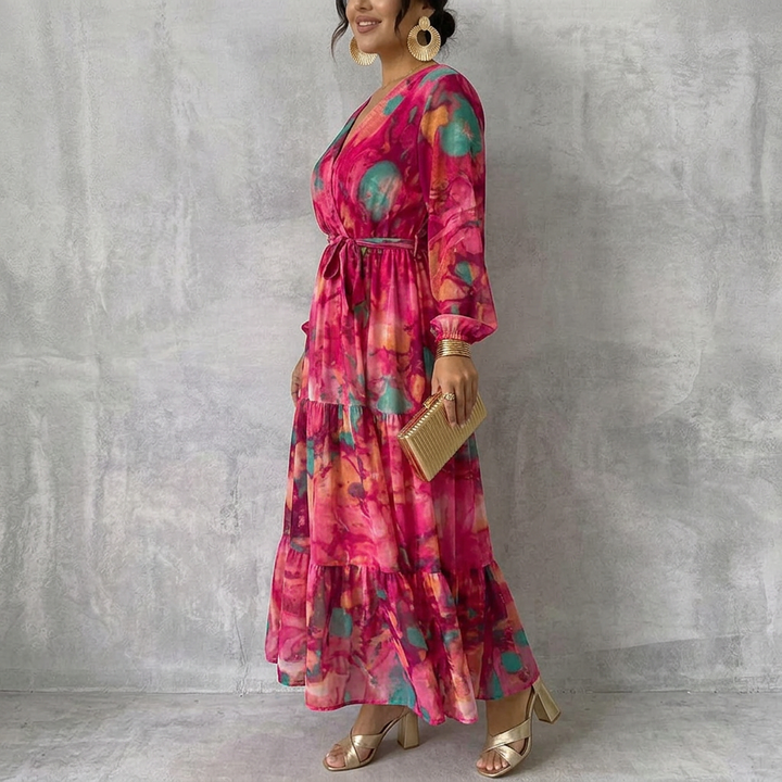 Petra | Wrap Dress with Floral Print