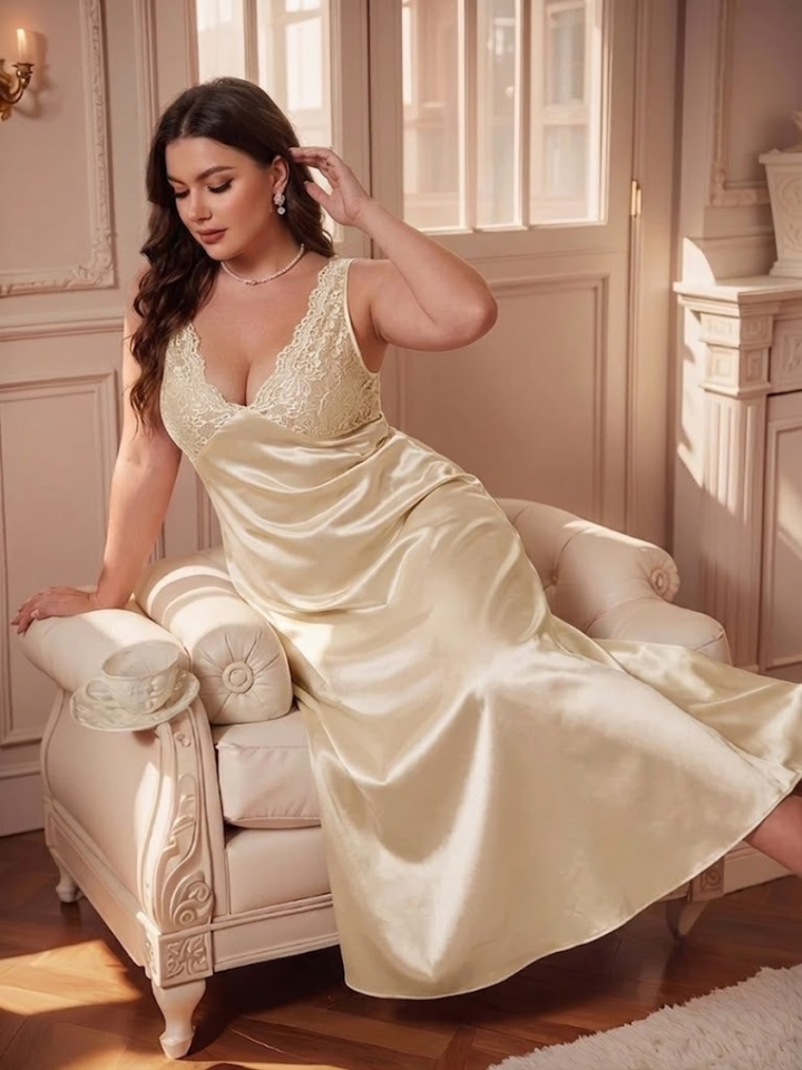Posy | Soft Lace Backless Nightgown