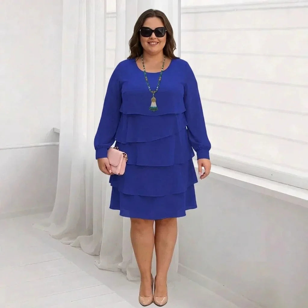 Anaïs | Elegant Comfort Ruffle Dress Long Sleeve