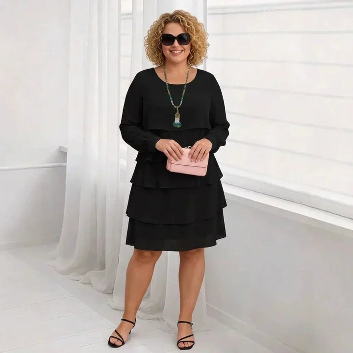 Anaïs | Elegant Comfort Ruffle Dress Long Sleeve