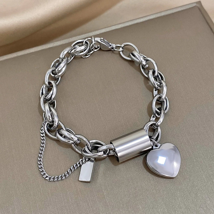 Greer Chunky Bracelet | White Gold