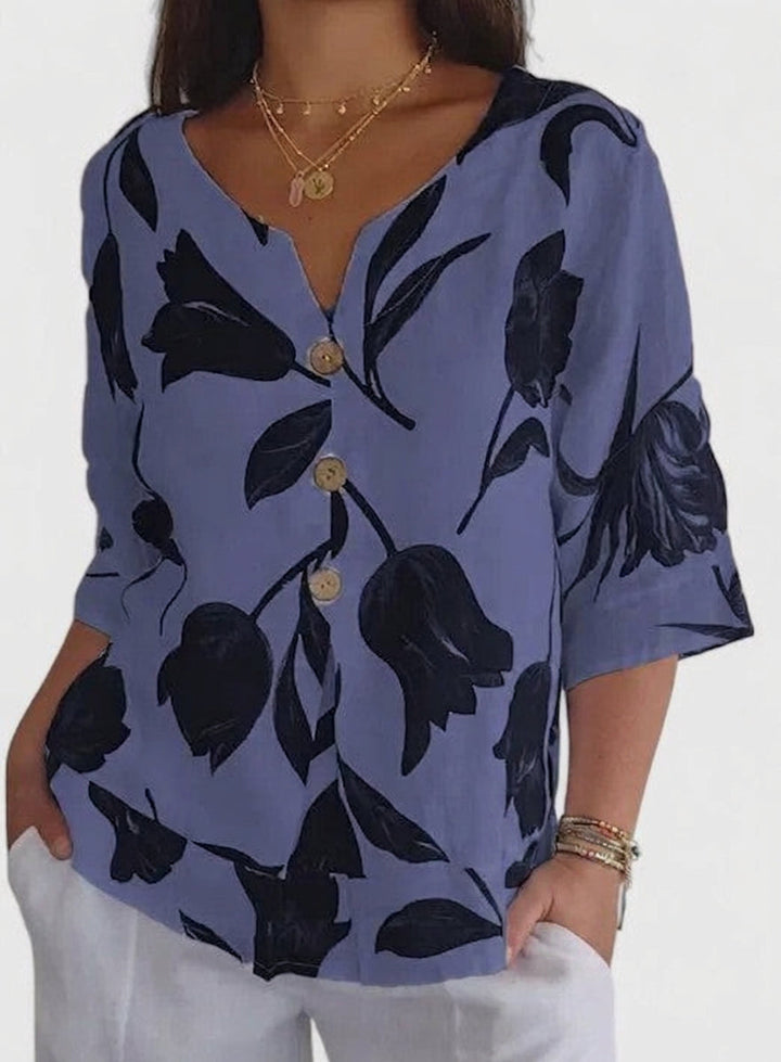 Junia | Elegant Floral Print Blouse