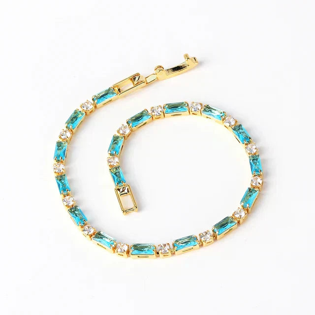 Nell Turquoise Stone Bracelet | Gold