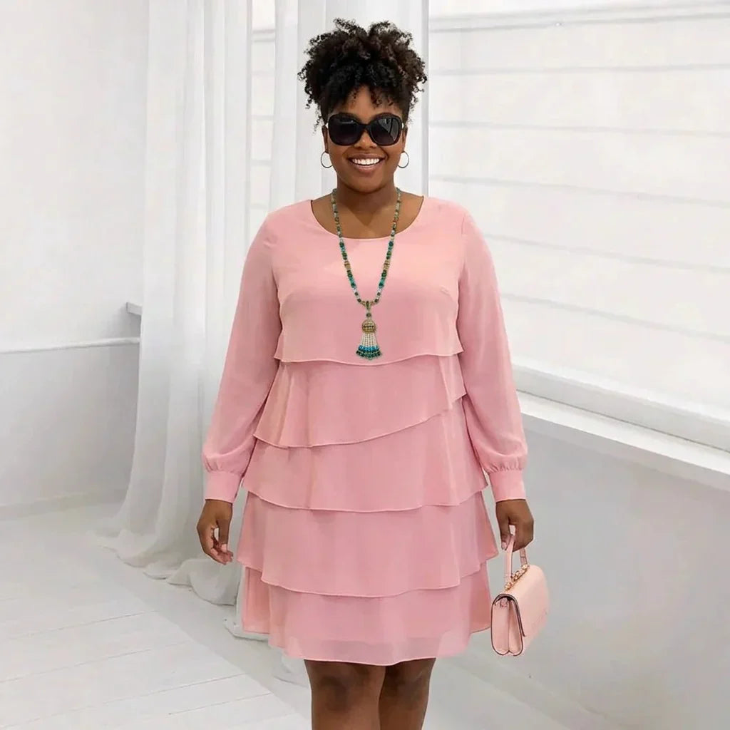 Anaïs | Elegant Comfort Ruffle Dress Long Sleeve