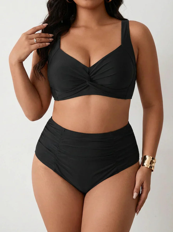 Ingrid | Bandeau Bikini with Gathered Fabric