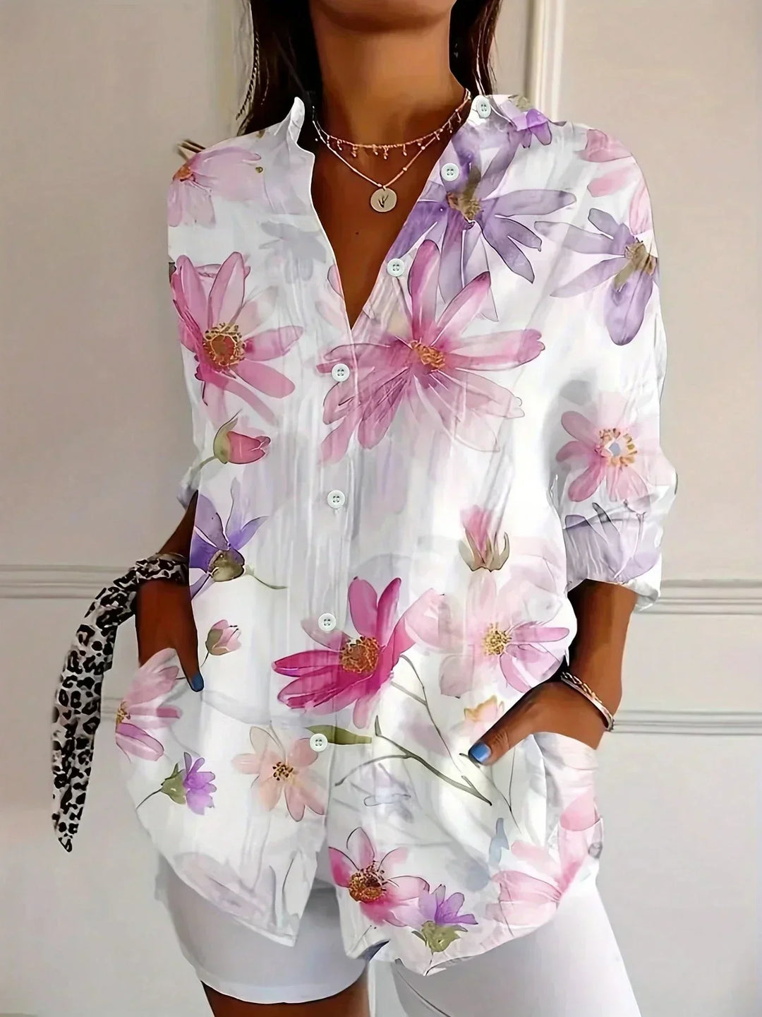 Selma | Colorful Blouse with Playful Print