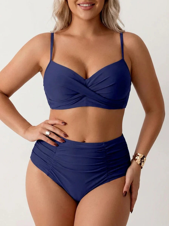 Ingrid | Bandeau Bikini with Gathered Fabric