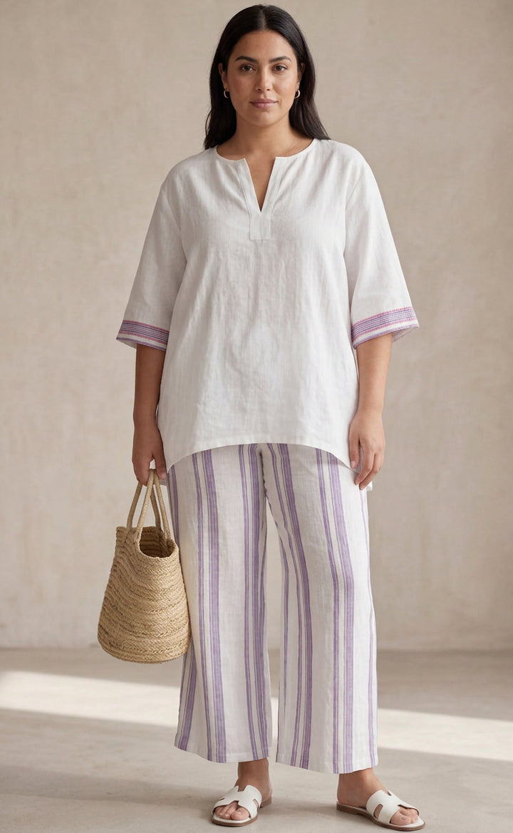 Anouk — T-Shirt Comfortable &amp; Trousers Bamboo Striped