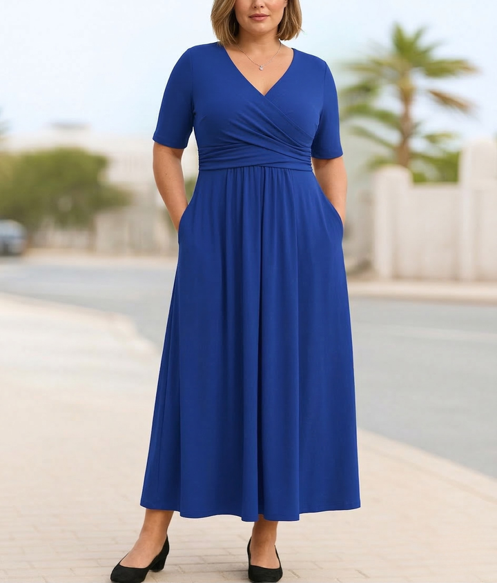 Gwendolyn | Short Sleeve Crossed Dress