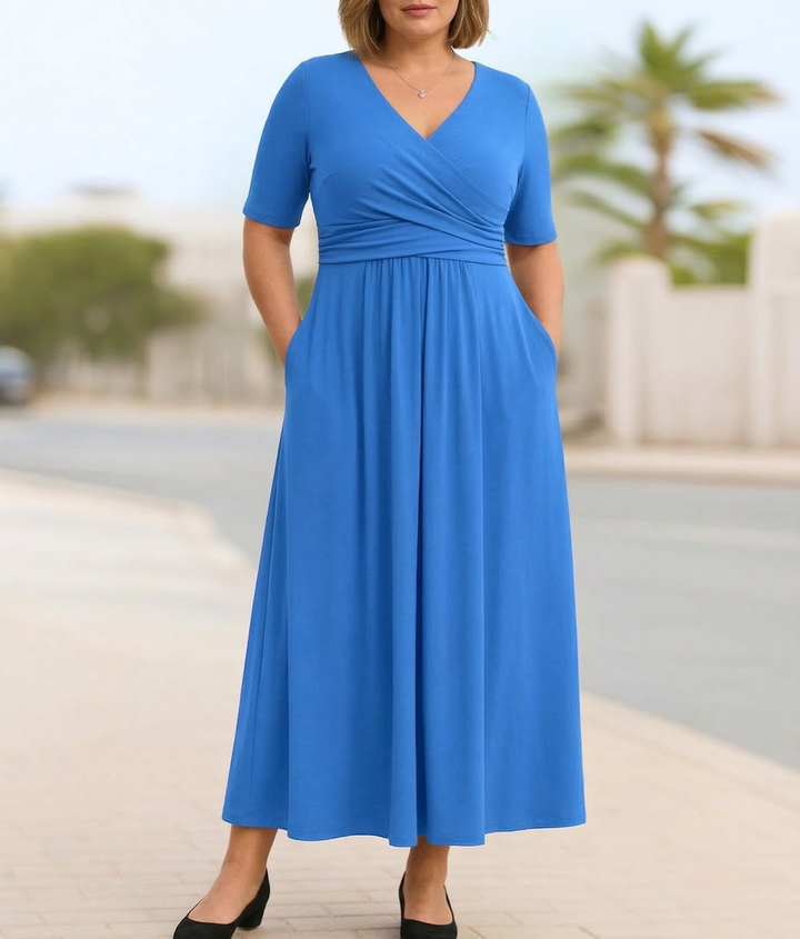 Gwendolyn | Short Sleeve Crossed Dress