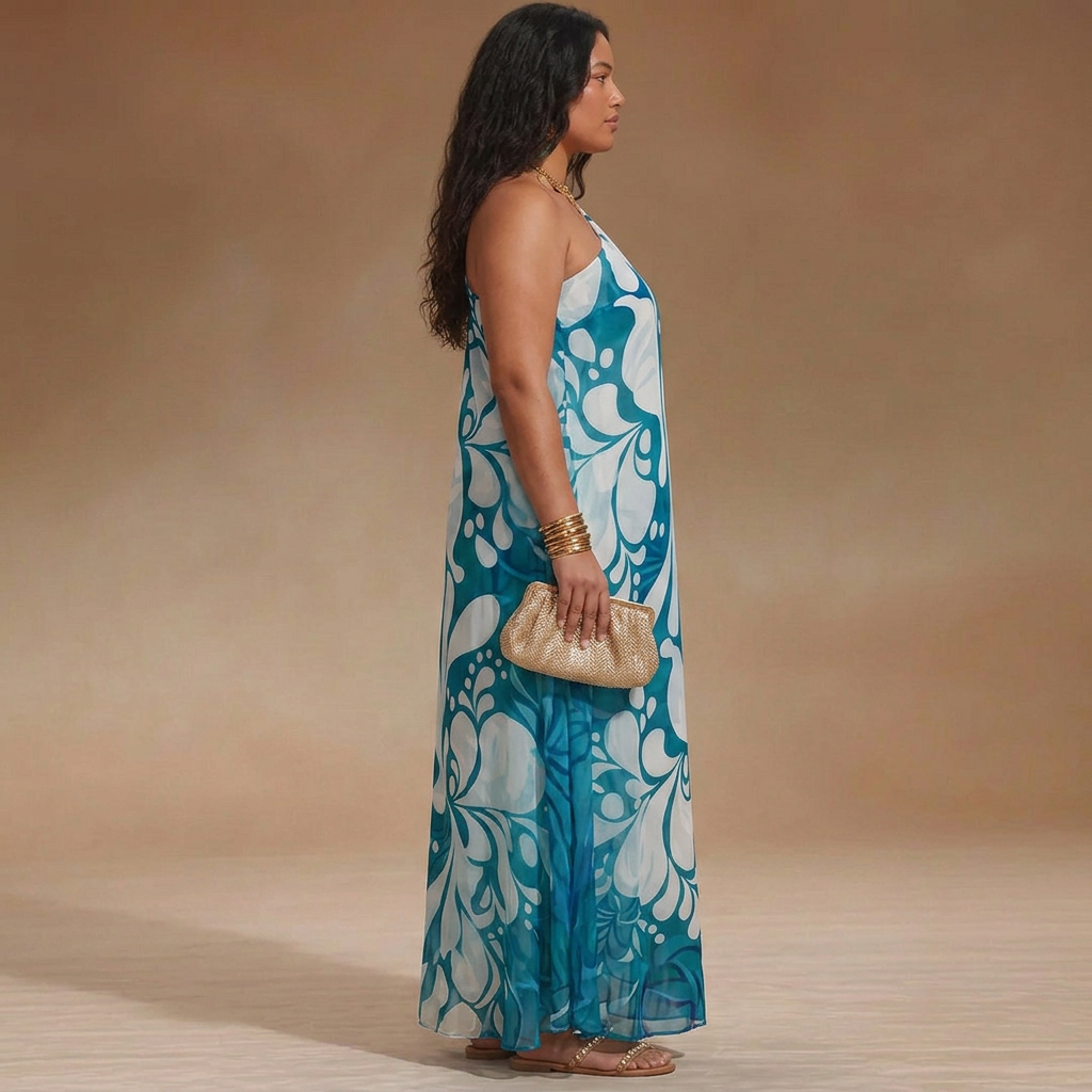Salma One-Shoulder Floral Maxi Dress: Effortless Resort Elegance