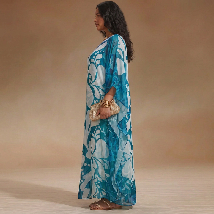 Salma One-Shoulder Floral Maxi Dress: Effortless Resort Elegance
