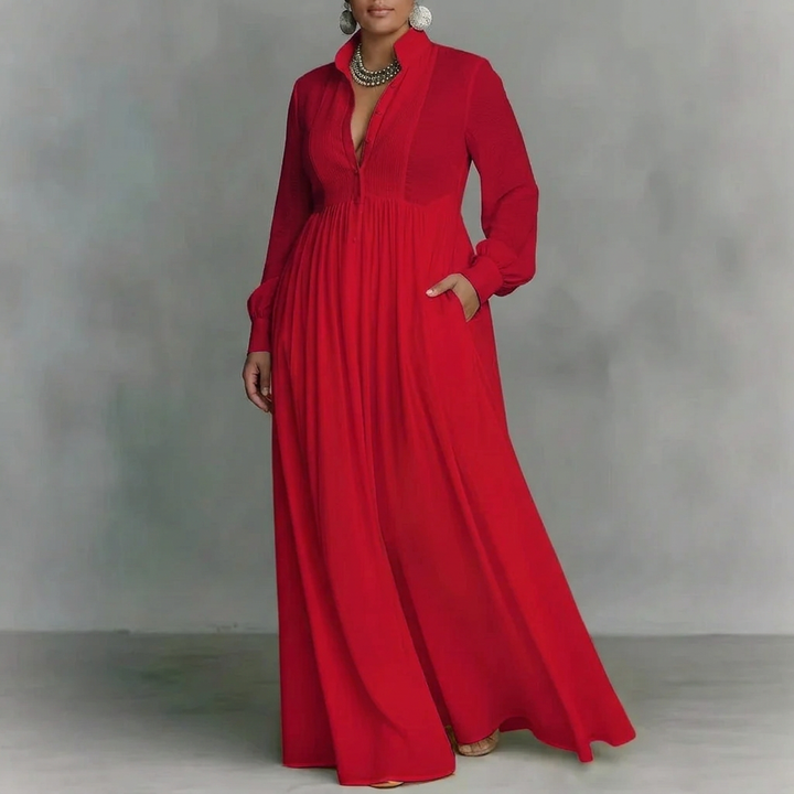 Vera French Dress: Elegant Ribbon-Tie Charm
