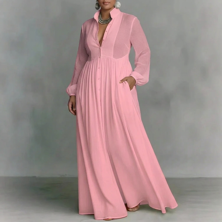 Vera French Dress: Elegant Ribbon-Tie Charm