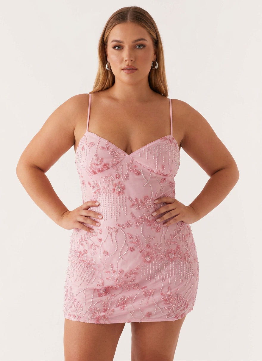Honora - Sparkling Beaded Mini Dress