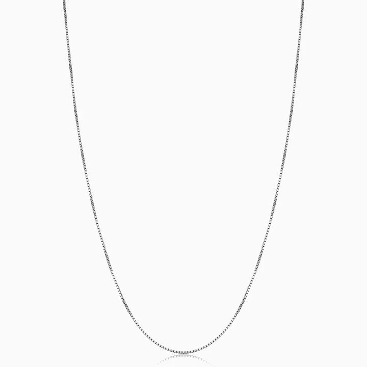 Nadya Box Necklace | White Gold