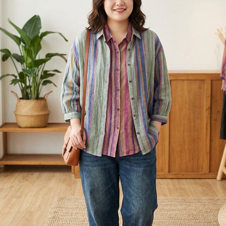 Jessamine - Cotton Digital Printed Comfort Shirt