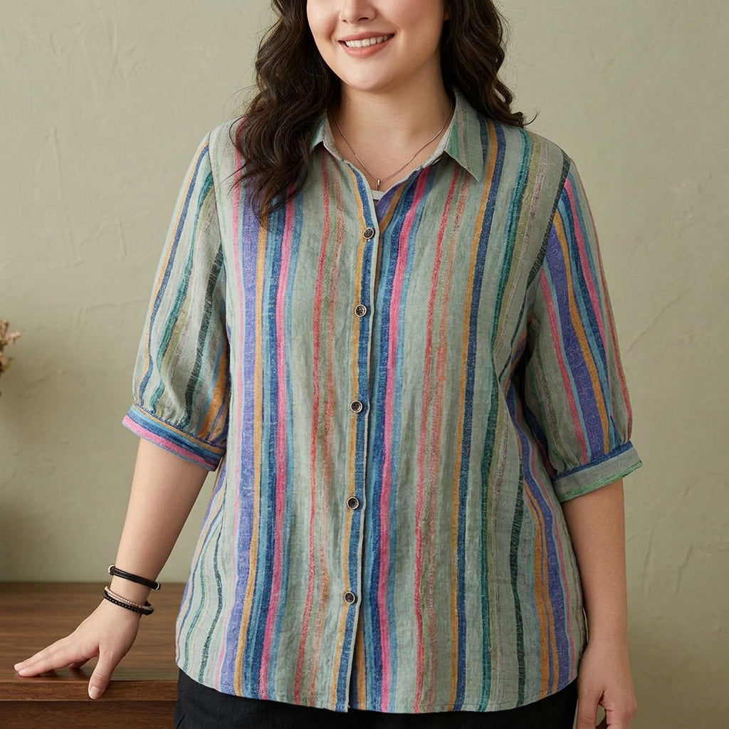 Jessamine - Cotton Digital Printed Comfort Shirt