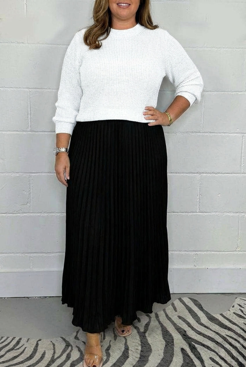 Esmé - Maxi dress with Jumper and pleated skirt