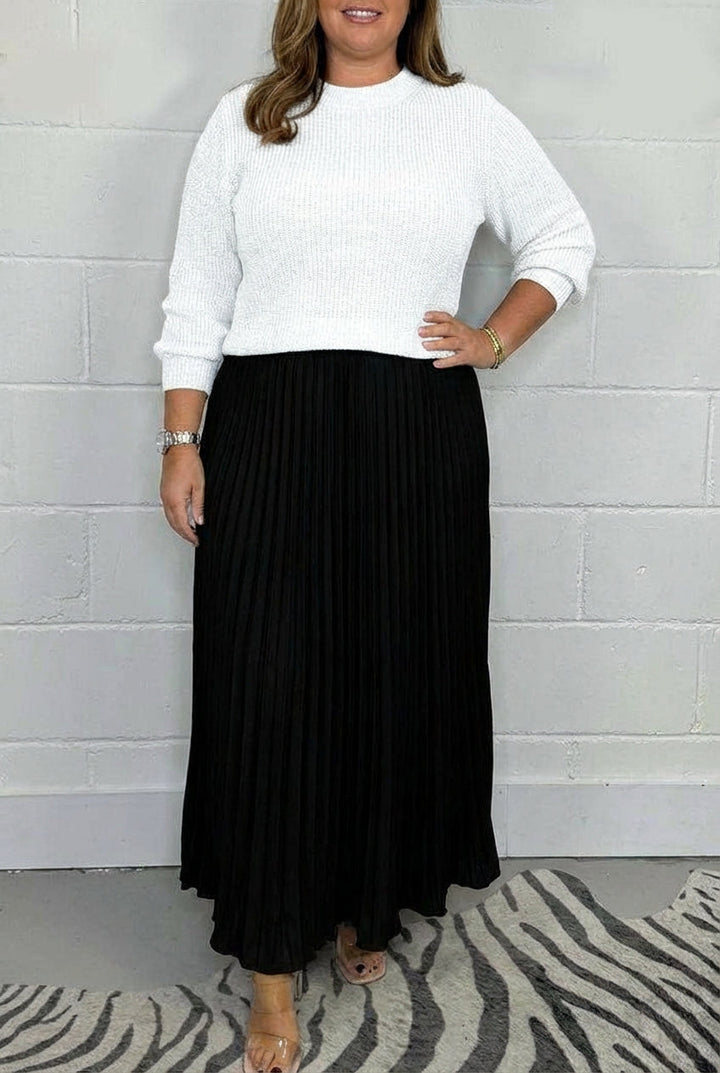 Esmé - Maxi dress with Jumper and pleated skirt