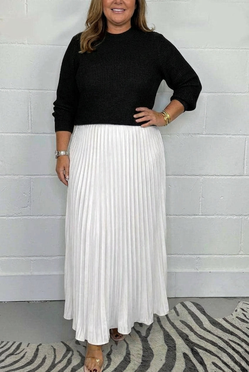 Esmé - Maxi dress with Jumper and pleated skirt