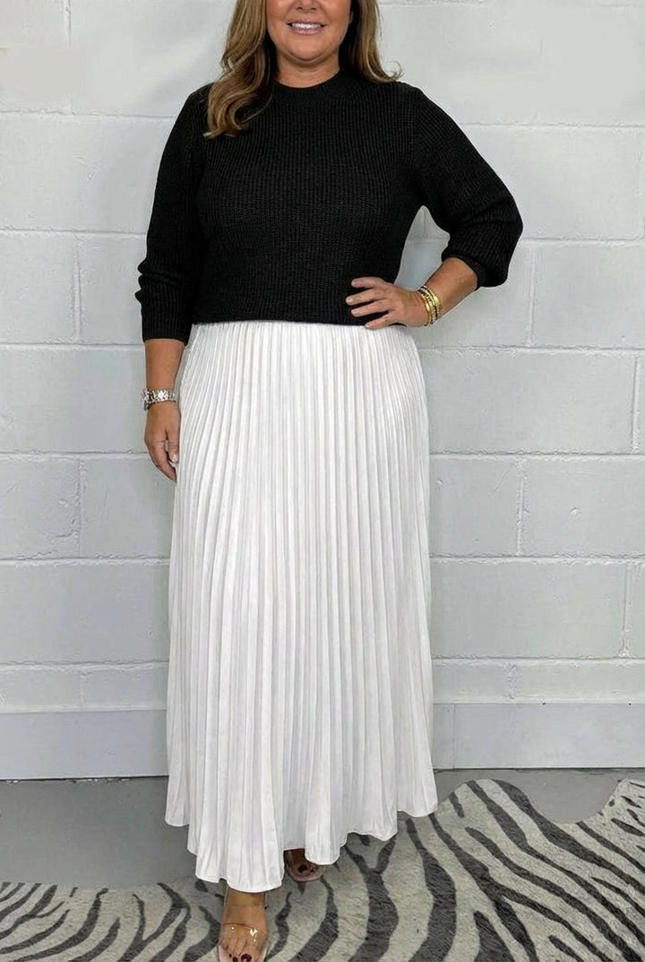 Esmé - Maxi dress with Jumper and pleated skirt