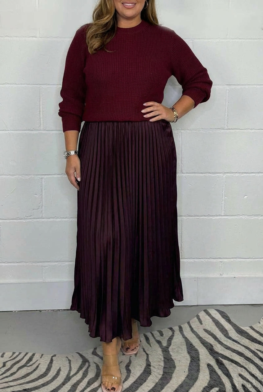 Esmé - Maxi dress with Jumper and pleated skirt