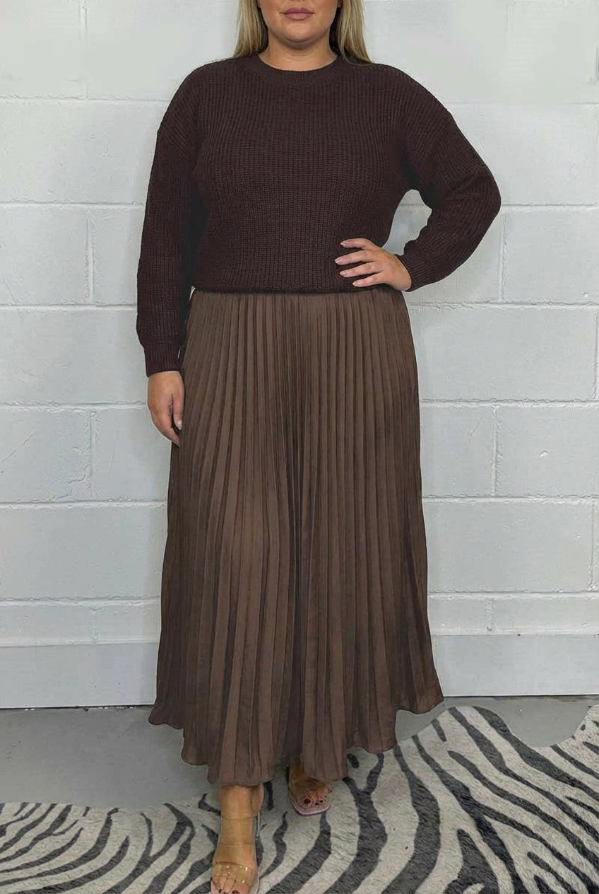 Esmé - Maxi dress with Jumper and pleated skirt