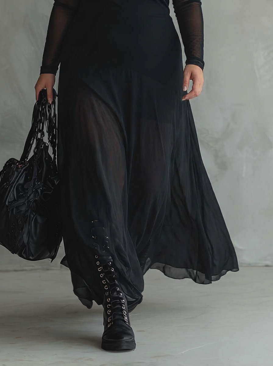OPALINE | LOOSE-FIT TULLE MAXI DRESS