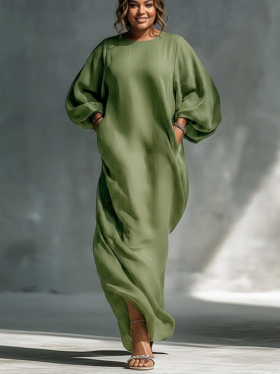 Gwendolyn | Green Off-Shoulder Puff Sleeve Maxi Dress
