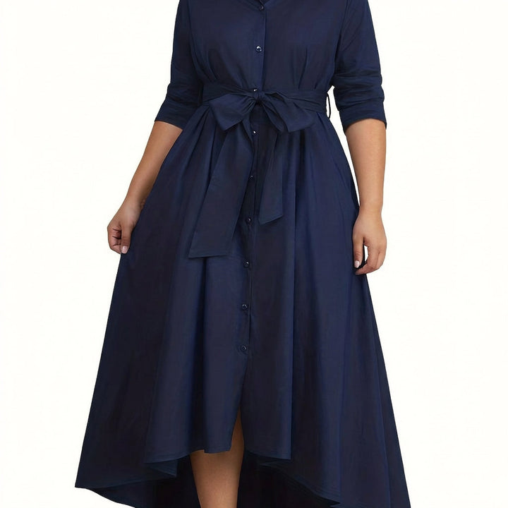Clemence | Holiday Perfect Button-Front Maxi Dress