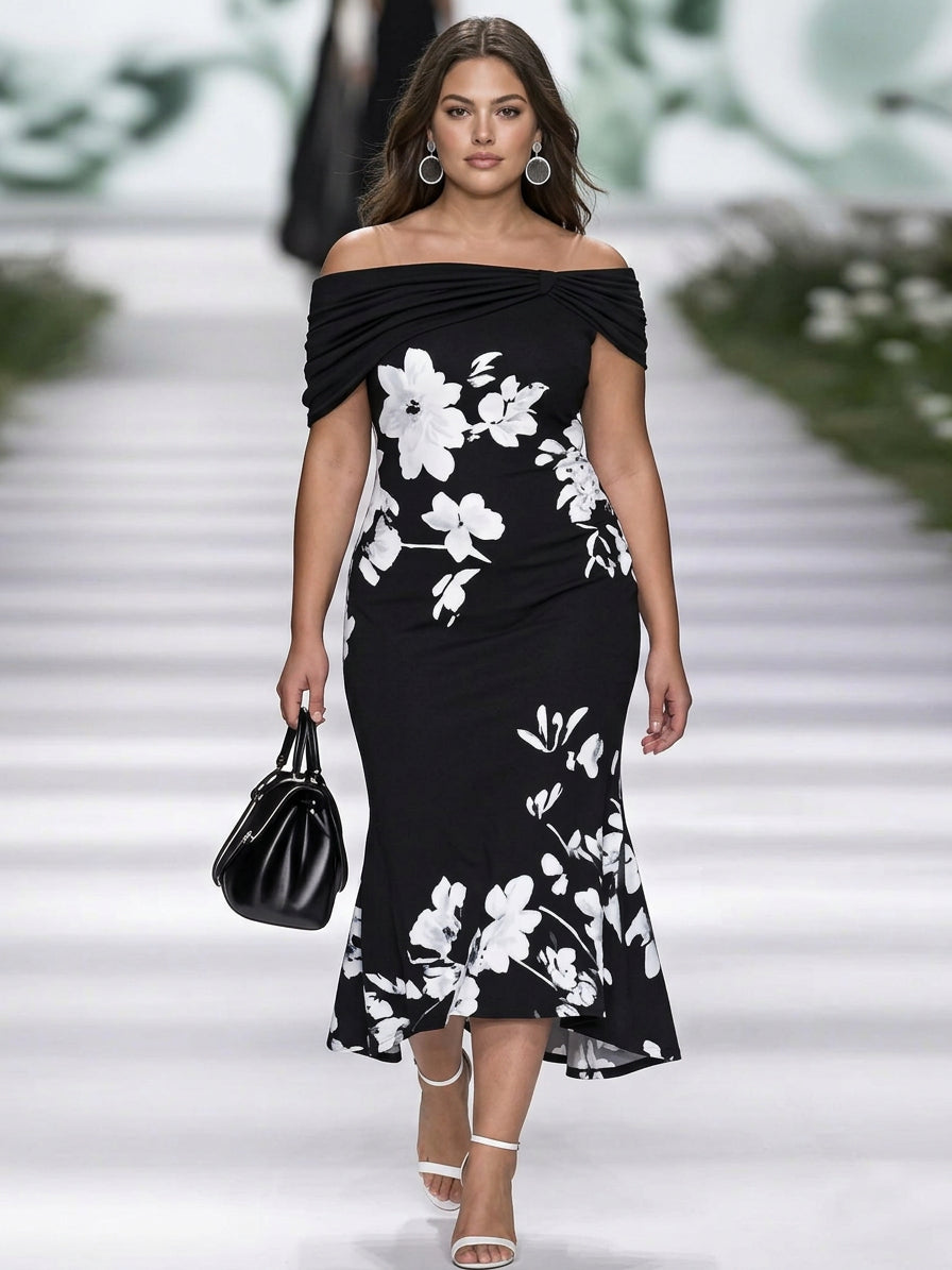 Jolie | Elegant Floral Print Dress