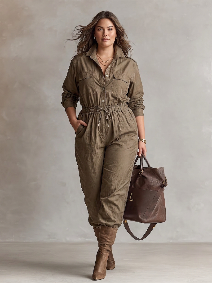 Kaia - Collar Button Jumpsuit