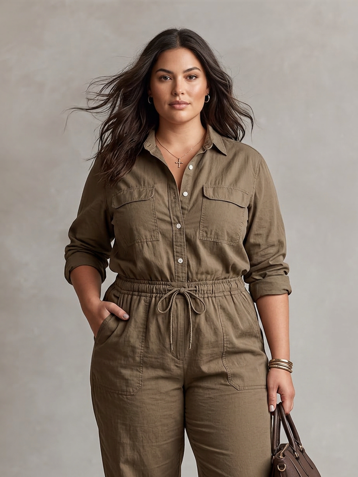Kaia - Collar Button Jumpsuit