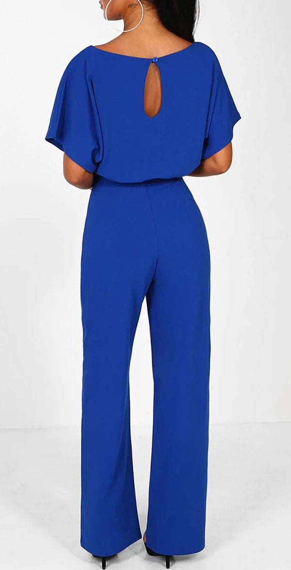 Cassia - Summer button tie short sleeved Jumpsuit