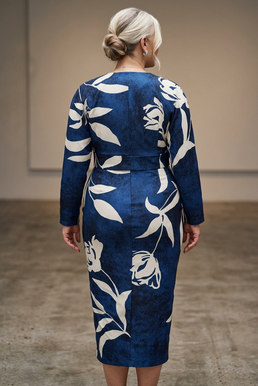 Signy | Sun Escape Unique Print Dolman Midi Dress